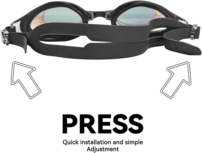 Nearsighted Swim Goggles anti Fog, Shortsighted Swimming Goggles, No Leaking, UV Protection, Triathlon Swim Goggles