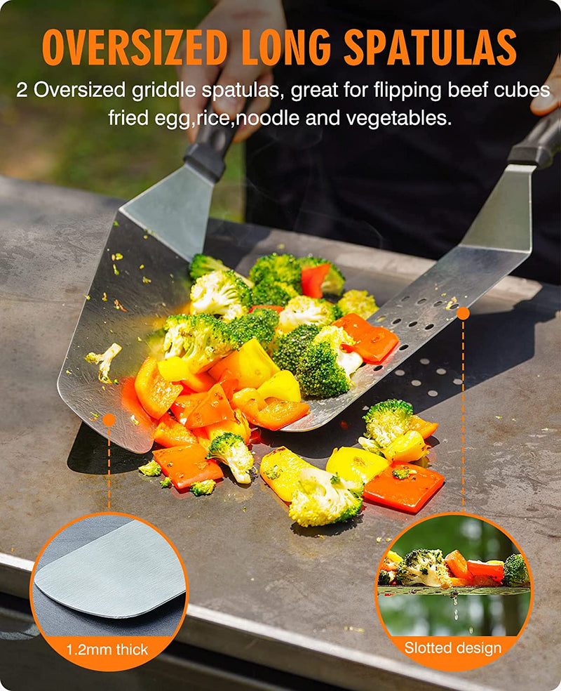 Homenote Griddle Accessories Kit, Exclusive Griddle Tools Spatulas Set for Blackstone - 8 Pcs Commercial Grade Flat Top Grill Accessories - Great for Outdoor BBQ, Teppanyaki and Camping Home & Garden > Kitchen & Dining > Kitchen Tools & Utensils HOMENOTE   