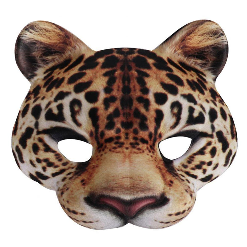 TINKER Half Face Masks,Halloween Mask Masquerade Ball Mardi Gras Party COS Props EVA Half Face Animal Cheetah Cute Scary Animal Mask Apparel & Accessories > Costumes & Accessories > Masks Tinkercad cheetah mask  