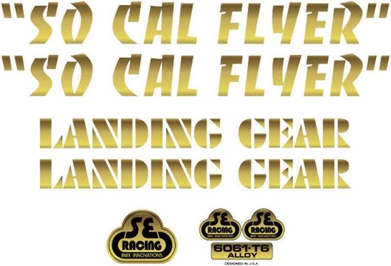 SE Bikes so Cal Flyer Decal Set Sporting Goods > Outdoor Recreation > Cycling > Bicycles SE Racing GOLD  