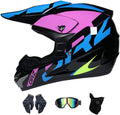Mountain Motorcycle Motocross Helmet DOT Certified Dirt Bike Downhill Full Face Motorbike Helmet with Goggles Gloves Mask Off-Road Four Wheeler Bike Crash Helmet for Adult Men Women Sporting Goods > Outdoor Recreation > Cycling > Cycling Apparel & Accessories > Bicycle Helmets CEGLIA F Small 