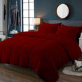 Comforter Bed Set - All Season Chocolate down Alternative Quilted Comforter Bed Set - 100% Cotton 800 Thread Count - Duvet Insert or Stand Alone Comforter - 3 Pcs Set - Oversized Queen Home & Garden > Linens & Bedding > Bedding > Quilts & Comforters BSC Collection Burgundy Super King 
