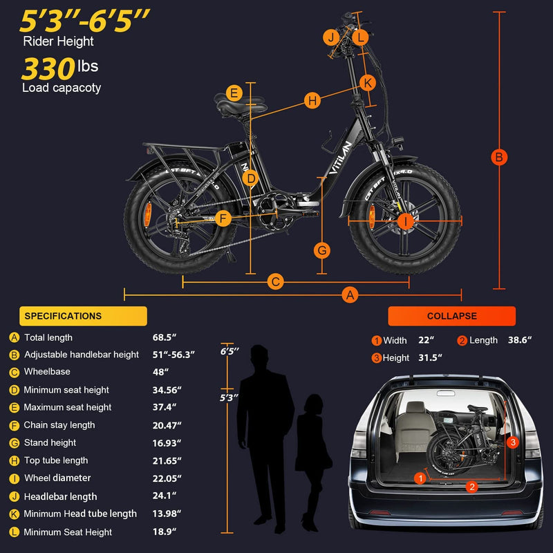 VITILAN U7 Electric Bike for Adults 750W Motor, Foldable 20" Fat Tire Step-Thru Ebike 48V 16AH Removable Lg Battery, Electric Bicycle with Hydraulic Brake and Dual Shock Absorber up to 28 MPH Speed… Sporting Goods > Outdoor Recreation > Cycling > Bicycles Hongtai Intelligent Technology (Guangzhou) Co. LTD   