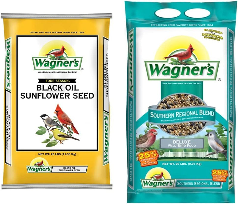 Wagner'S 76027 Black Oil Sunflower Wild Bird Food, 25-Pound Bag Animals & Pet Supplies > Pet Supplies > Bird Supplies > Bird Food Wagner's Food + Food, 20-Pound Bag 25-Pound Bag 