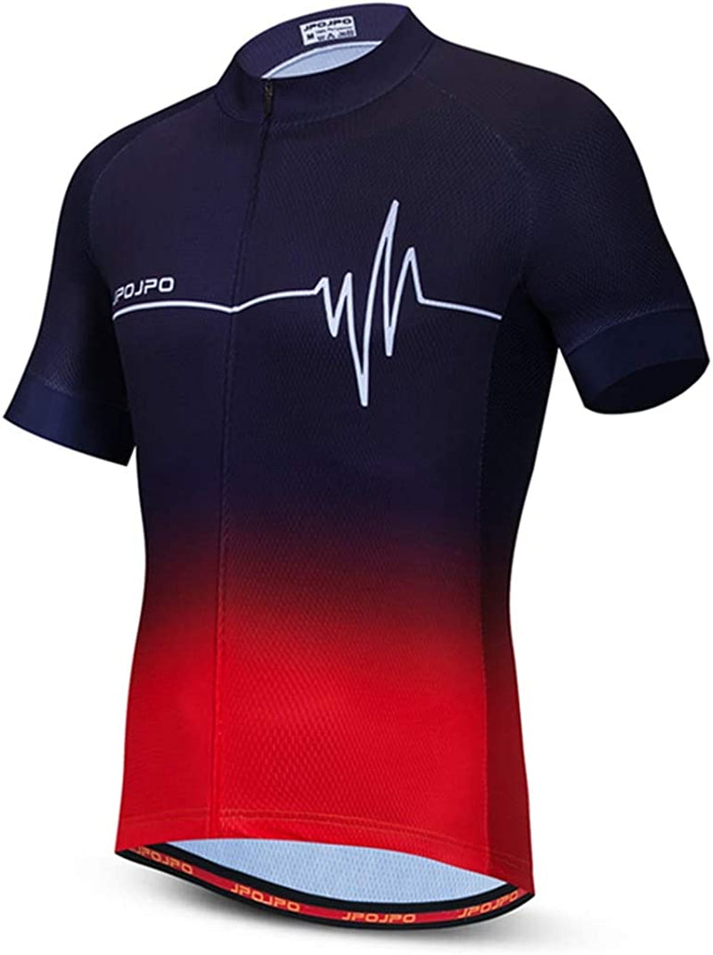 Weimostar Men'S Comfy Fitting Cool Summer Cycling Jersey with 3 Rear Pockets- Moisture Wicking, Breathable Sporting Goods > Outdoor Recreation > Cycling > Cycling Apparel & Accessories Weimostar Jp1026 Large 