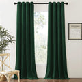 RYB HOME Black Velvet Curtains for Bedroom, Light Blocking Winds & Nosie Dampening Window Curtain Drapes Energy Saving Elegant Home Decoration for Kitchen Living Room, W52 X L84 Inches, 2 Panels Set Home & Garden > Decor > Window Treatments > Curtains & Drapes RYB HOME Hunter Green W52 x L96 