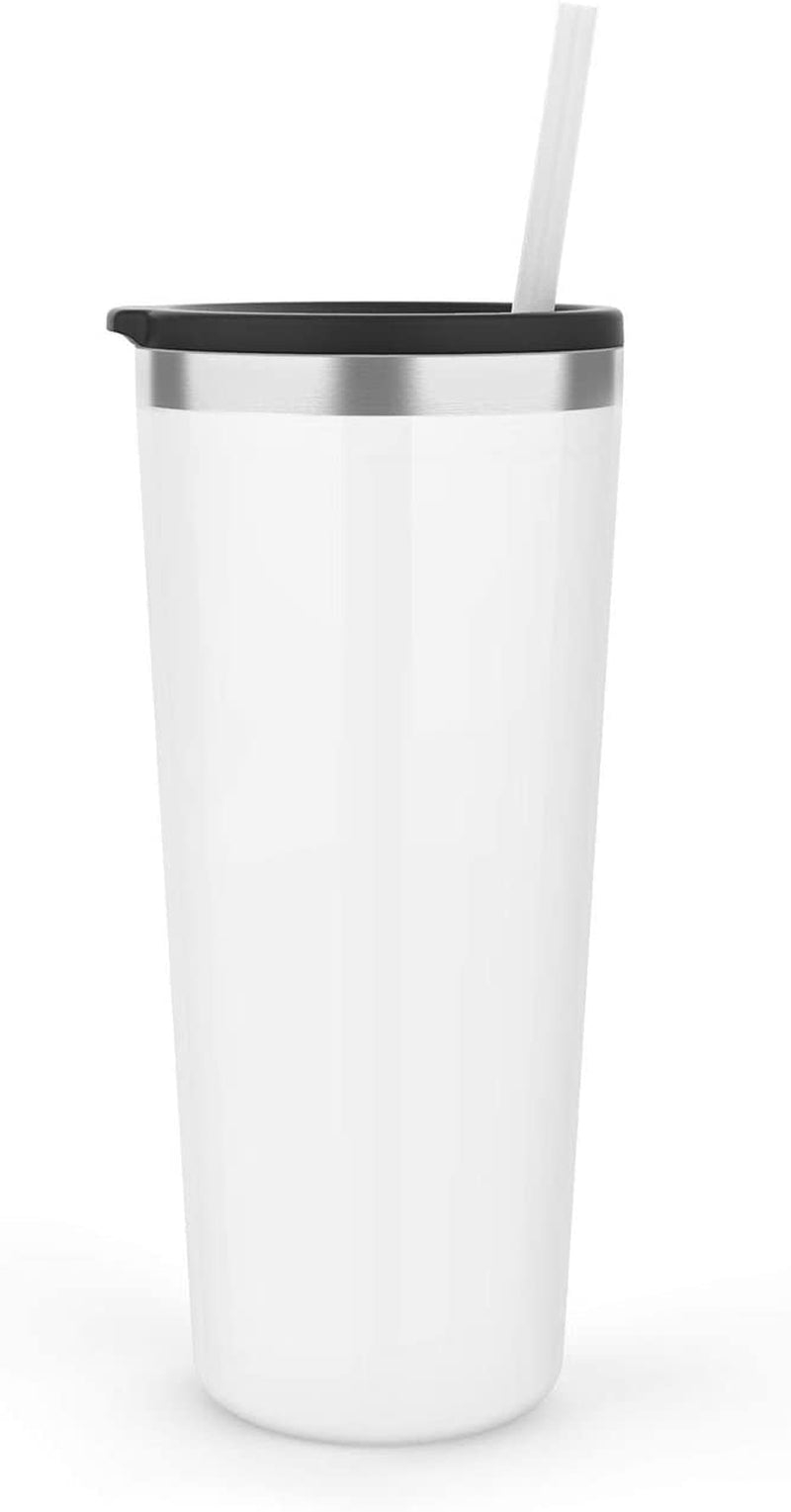 Maars Roadie Double Wall Stainless Steel Tumbler, 22 Ounce (Lilac Glitter) Home & Garden > Kitchen & Dining > Tableware > Drinkware Maars® White  