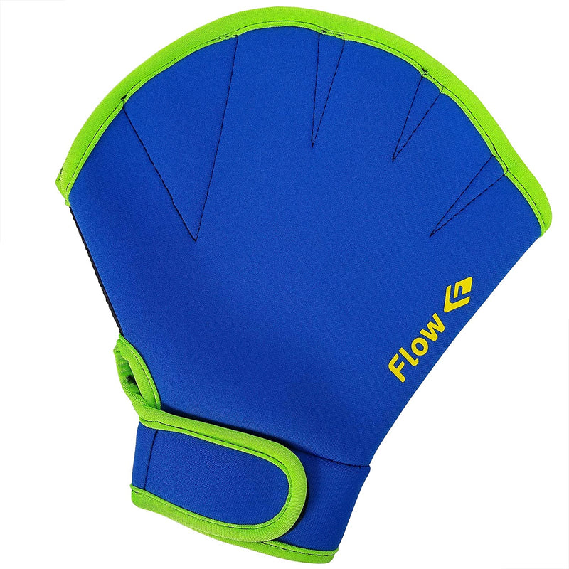 Flow Swimming Resistance Gloves - Webbed Gloves for Water Aerobics, Aquatic Fitness, and Swim Training Sporting Goods > Outdoor Recreation > Boating & Water Sports > Swimming > Swim Gloves Flow Swim Gear Blue/Green Small 