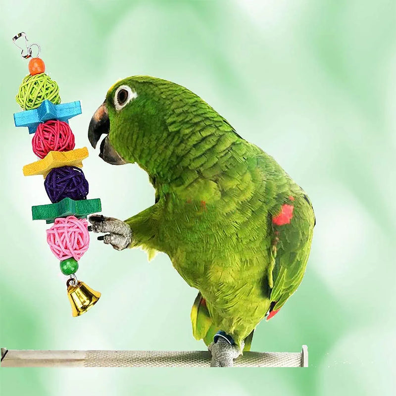 JIAYUE Bird Parrot Toys - 8 Pieces, Parrot Chewing Toys Bird Cage Accessories Perfect Bird Toy Used for Parakeets, Small Parrots, Conures, Macaws, Starlings, Finch Animals & Pet Supplies > Pet Supplies > Bird Supplies > Bird Toys LZWHCM   
