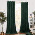 NICETOWN Blue Velvet Curtains 84 Inches, Media Movie Theater Room Decor, Sound Reducing Heavy Matt Grommet Top Solid Room Darkening Drapes for Bedroom (Set of 2, W52Xl84 Inches) Home & Garden > Decor > Window Treatments > Curtains & Drapes NICETOWN Dark Green W52" x L84" 