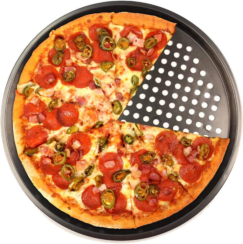 Pizza Pans with Holes 12 Inch Perfect Results Premium Non-Stick Bakeware Pizza Crisper Pan (2 Set) Home & Garden > Kitchen & Dining > Cookware & Bakeware 9M9   