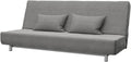SOFERIA Replacement Compatible Cover for BEDDINGE 3-Seat Sofa-Bed, Fabric Eco Leather Creme Home & Garden > Decor > Chair & Sofa Cushions Soferia Elegance Light Grey  