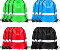 Drawstring Backpack Bulk Reflective Drawstring Bags String Backpack Cinch Bags for Kids Women Men Home & Garden > Household Supplies > Storage & Organization GoodtoU Four Color  