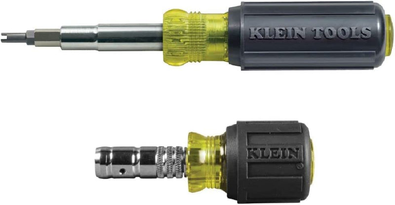 Klein Tools 32527 Multi-Bit Screwdriver / Nut Driver, 11-In-1 with Phillips, Slotted, Square, and Schrader Bits and Nut Drivers Sporting Goods > Outdoor Recreation > Fishing > Fishing Rods Klein Tools Driver Kit  