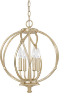 Capital Lighting 4723WG Bailey Orb Candle Pendant, 4-Light 240 Total Watts, 19"H X 15"W, Winter Gold Home & Garden > Lighting > Lighting Fixtures Capital Lighting Fixture Company Winter Gold No shade 
