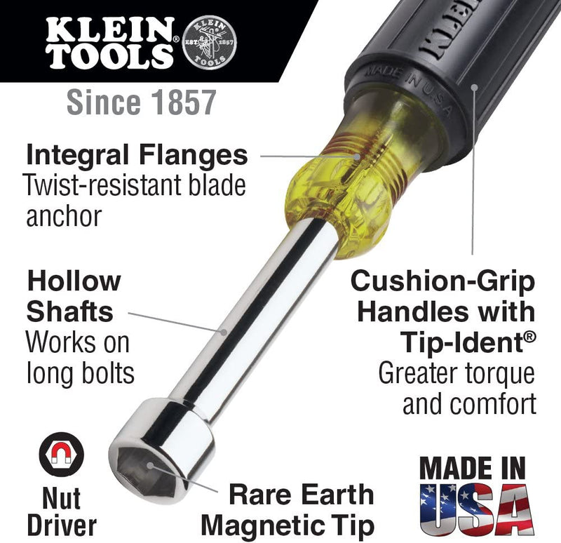 Klein Tools 646-5/16M 5/16-Inch Hex Magnetic Tip Nut Driver with 6-Inch Hollow Shank Sporting Goods > Outdoor Recreation > Fishing > Fishing Rods Klein Tools   