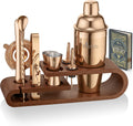 ROCKSLY Mixology Bartender Kit and Cocktail Shaker Set for Drink Mixing | Mixology Set with 10 Bar Set Tools and Bamboo Stand Makes It the Perfect Home Cocktail Kit | Complete Bartender Kit (Silver) Home & Garden > Kitchen & Dining > Barware ROCKSLY Sapili Copper  