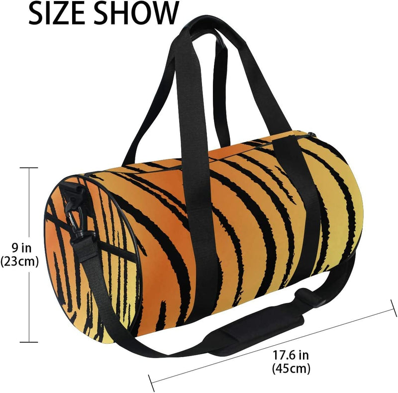 Tiger Skin Sports Luggage Travel Duffle Bag Gym Luggage with Tote for Men and Women… Home & Garden > Household Supplies > Storage & Organization FORMRS   