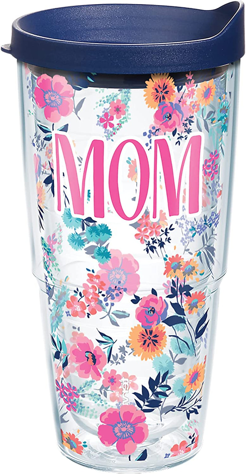 Tervis Made in USA Double Walled Dainty Floral Mother'S Day Insulated Tumbler Cup Keeps Drinks Cold & Hot, 16Oz, Gigi Home & Garden > Kitchen & Dining > Tableware > Drinkware Tervis Mom 24oz 