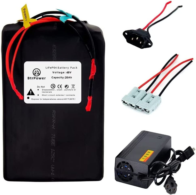 Btrpower Ebike Battery 48V 10AH 18AH 20AH 30AH 50AH Lithium Ion / Lifepo4 Battery Pack with 5A Charger,50A BMS for 300W-3000W Motor Sporting Goods > Outdoor Recreation > Cycling > Bicycles BtrPower 48v 20ah 50a Bms  