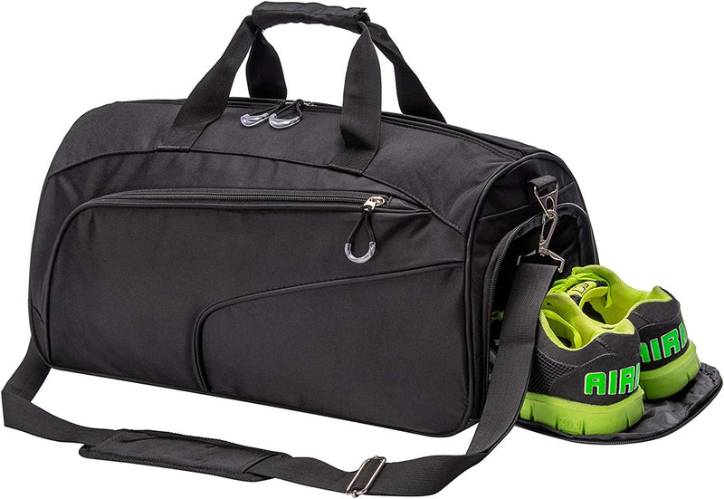 Kuston Sports Gym Bag with Shoes Compartment &Wet Pocket Gym Duffel Bag Overnight Bag for Men and Women Home & Garden > Household Supplies > Storage & Organization Kuston   