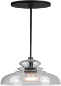 Westinghouse Lighting 6356400 Adjustable Indoor Mini-Pendant Light, Washed Copper Finish with Handblown Clear Seeded Glass Home & Garden > Lighting > Lighting Fixtures Westinghouse Lighting Black  
