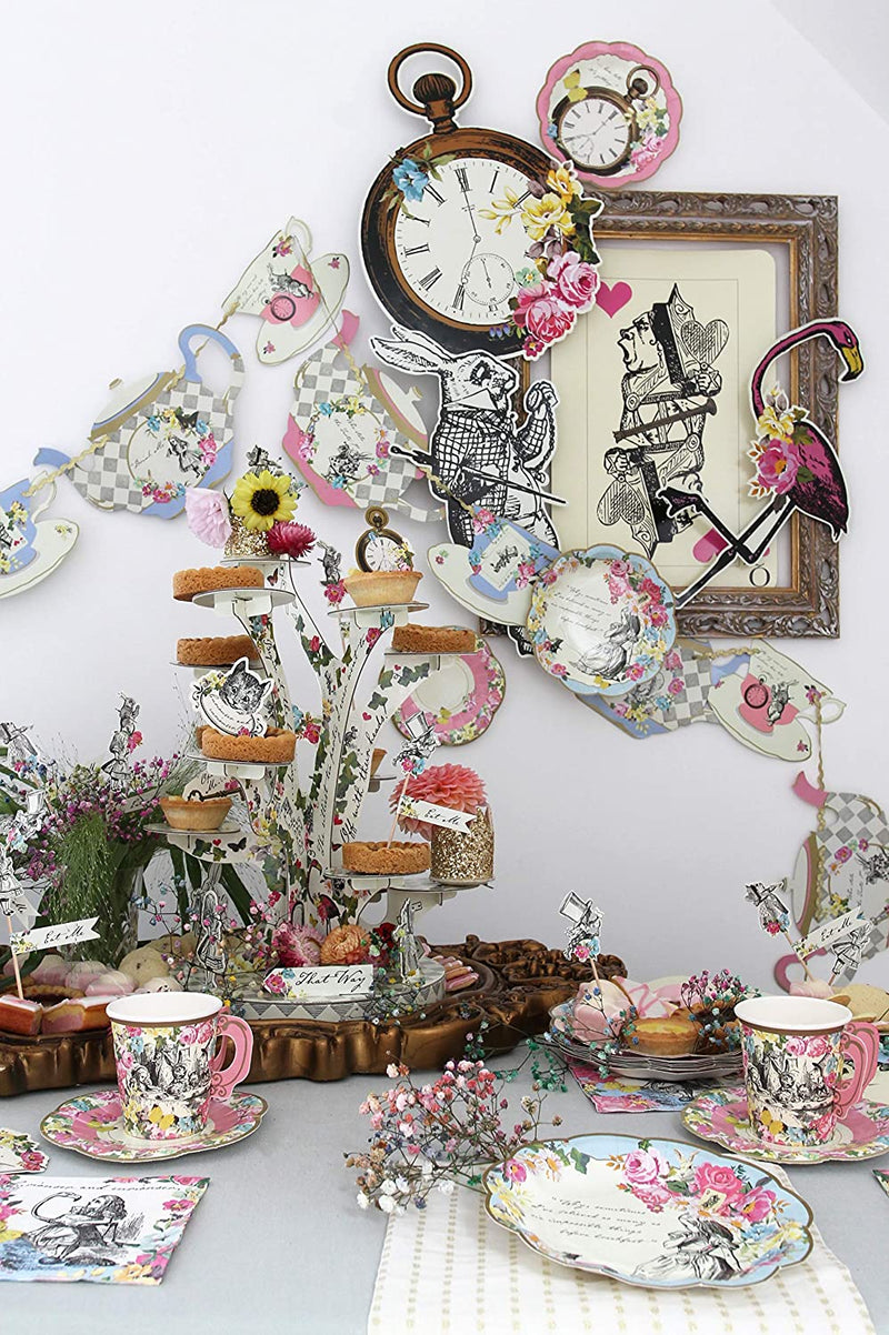 Talking Tables Truly Alice Party Prop Set for a Tea Party & General Party Decoration, Multicolor Home & Garden > Decor > Seasonal & Holiday Decorations Talking Tables   