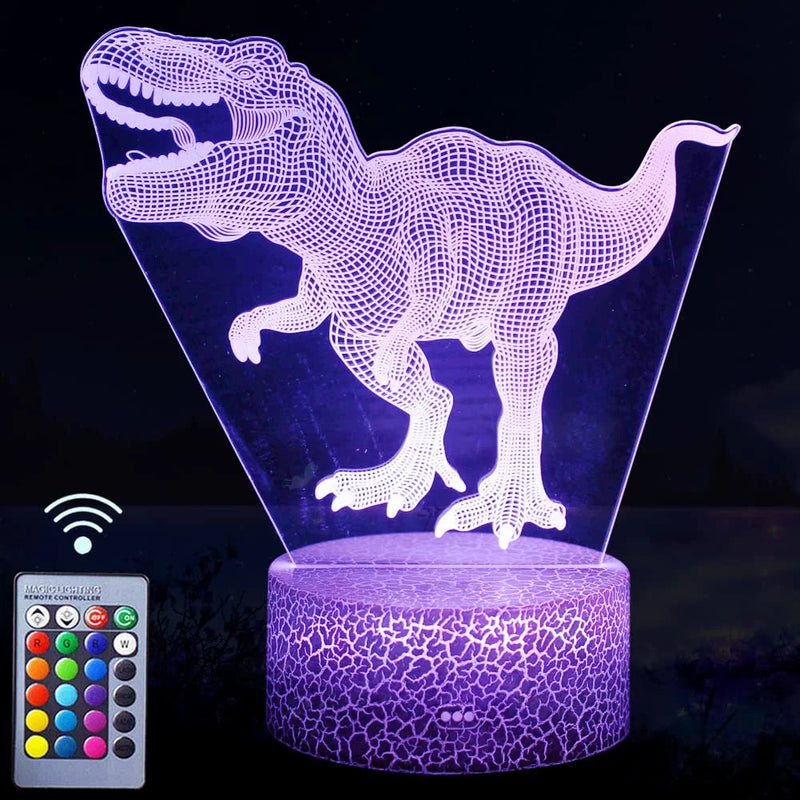 Unicorn Night Light, 3D Illusion Lamp Unicorn Lights for Kids Room, 16 Colors & Flashing Modes with Remote Control Opreated Dimmable Christmas Birthday Gifts for Boys Girls Kids Children Teen Home & Garden > Lighting > Night Lights & Ambient Lighting Domlum T-rex  