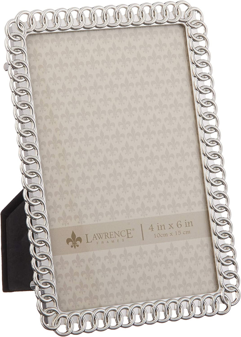 Lawrence Frames 4X6 Gold Metal Eternity Rings Picture Frame Home & Garden > Decor > Picture Frames Lawrence Frames Silver 4x6 