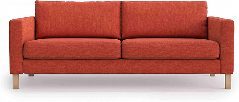 MASTERS of COVERS Thick Polyester Material Snug Fit Karlstad 3 Seat (Not 2 Seat) Sofa Cover Slipcover for the IKEA Karlstad Three Seat Slipcover Replacement-Light Grey (Length:80'') Home & Garden > Decor > Chair & Sofa Cushions MASTERS OF COVERS Orange  