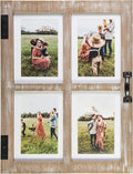 GLM Farmhouse Picture Frames, Holds 4 Photos - 4X6 with Mat or 5X7 Picture Frame Collage, Picture Frames Collage Wall Decor, Collage Picture Frames, Photo Collage Frame, Collage Frames for 4X6 Pictures (Brown) Home & Garden > Decor > Picture Frames Great Lakes Memories Brown  