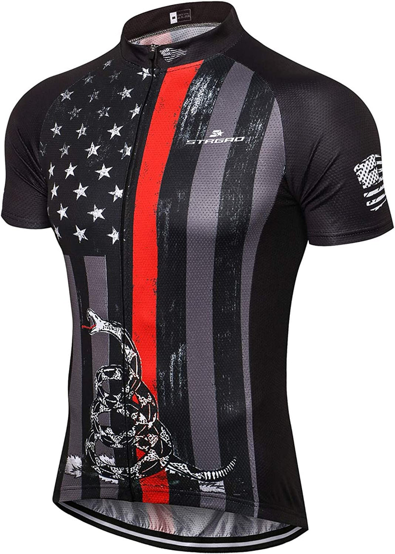 Strgao Men'S Cycling Jersey Bike Short Sleeve Shirt Sporting Goods > Outdoor Recreation > Cycling > Cycling Apparel & Accessories LLAI STRGAO   