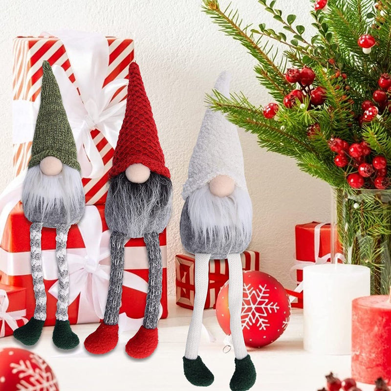 Soonbuy 2Pcs Plush Christmas Gnomes with LED Light (8 In) for Winter Holiday Home Decorations (Pink & Gray) Home & Garden > Decor > Seasonal & Holiday Decorations Soonbuy Colorful  