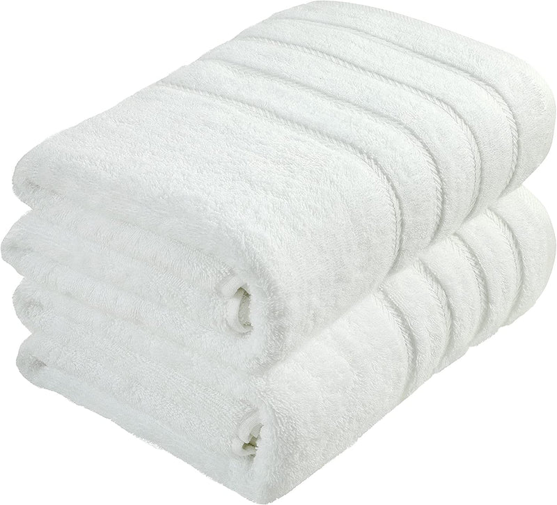 Comfort Realm Ultra Soft Towel Set, Combed Cotton 600 GSM 100 Percent Cotton (White, 1 Bath Sheet) Home & Garden > Linens & Bedding > Towels Comfort Realm   