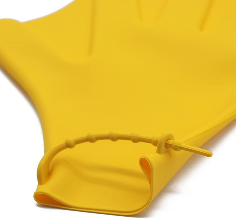 Mengk 1 Pair Swimming Gloves Webbed Fitness Water Resistance Training Gloves Silicon Swimming Diving Glove Swim Training Mittens(Yellow) Sporting Goods > Outdoor Recreation > Boating & Water Sports > Swimming > Swim Gloves MengK   
