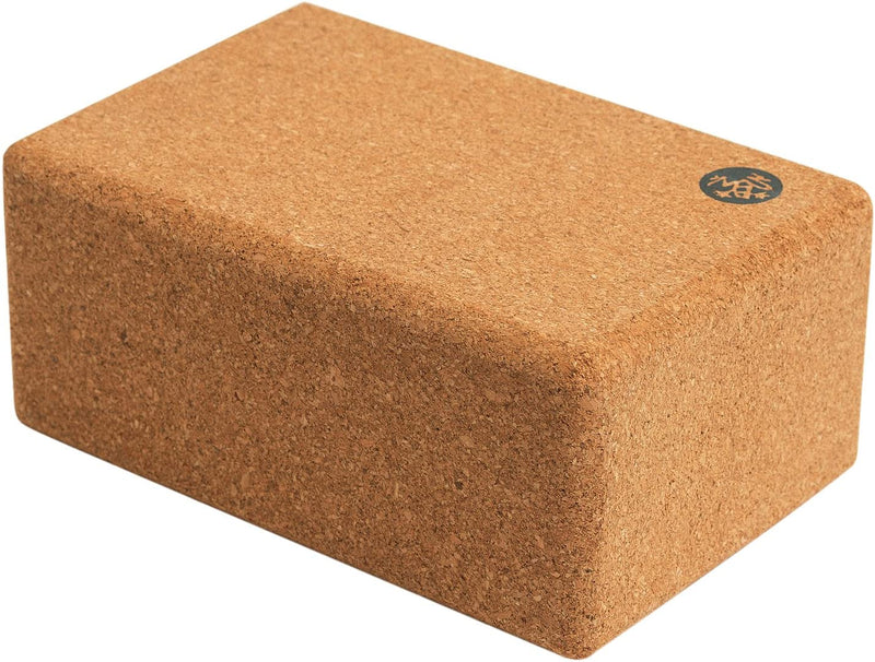 Manduka Yoga Cork and Recycled Foam Blocks - Yoga Prop and Accessory, Comfortable Edges, Lightweight, Firm, Non Slip, Various Sizes and Colors Sporting Goods > Outdoor Recreation > Winter Sports & Activities Manduka Cork  