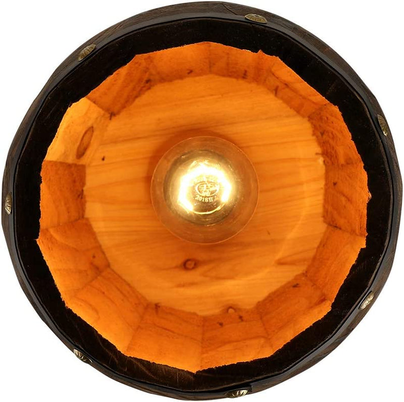 Newrays Antique Wood Wine Barrel Pendant Lamp Hanging Rustic Unique Kitchen Bar Ceiling Lamp Light Fixtures (XS) Home & Garden > Lighting > Lighting Fixtures Newrays   