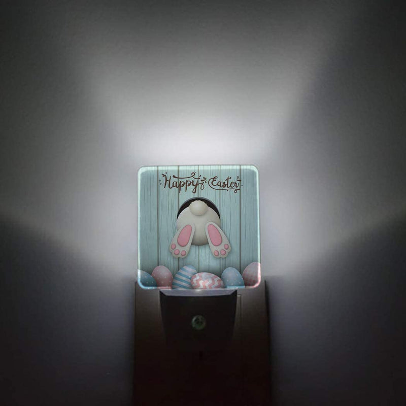 Warmoom Easter Plug-In LED Night Light-Happy Easter Funny Rabbit Pink and Blue Eggs,Smart Dusk to Dawn Sensor Night Lamp, FBACKYD202001201LLRSLXM04808YDAAWOM, 11.5X7.5X5Cm, Rabbit3555L