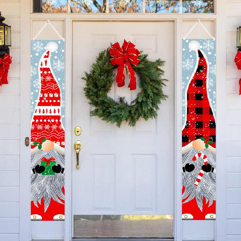 Outdoor Christmas Decorations - Gnomes Porch Sign Banners Hanging Decorations - Xmas Holiday Decor for outside Indoor Yard Home Front Door Garage Wall Home & Garden > Decor > Seasonal & Holiday Decorations& Garden > Decor > Seasonal & Holiday Decorations Lorddream   