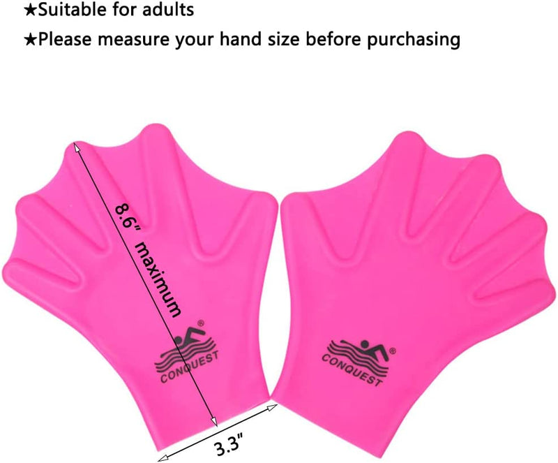 Silicone Webbed Swimming Gloves Aqua Fit Swim Training Gloves Web Gloves Swimming,Closed Full Finger Webbed Water Gloves Unisex Adult,2Pcs Sporting Goods > Outdoor Recreation > Boating & Water Sports > Swimming > Swim Gloves OMELET   