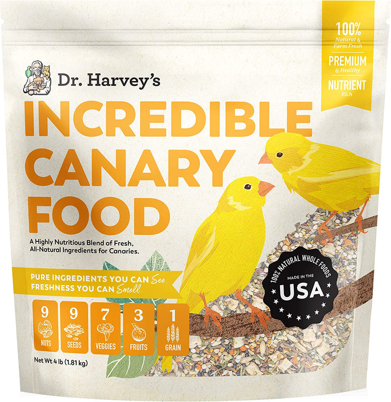 Dr. Harvey'S Incredible Canary Blend, Natural Food for Canaries (4 Pounds) Animals & Pet Supplies > Pet Supplies > Bird Supplies > Bird Food Healthy Formulations Inc 4 Pound (Pack of 1)  