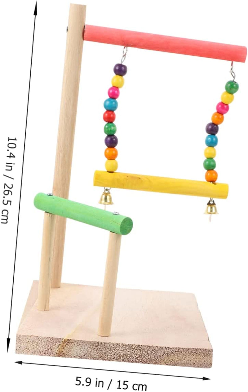 Ipetboom 3 Pcs Climbing Toy Top Stand Accessory Parakeet Love Gyms Bite Cockatoo Rod Wooden Ladder Birds Swing Standing Perches Platform Perch Playground Pet for Cockatiel Cage Animals & Pet Supplies > Pet Supplies > Bird Supplies Ipetboom   