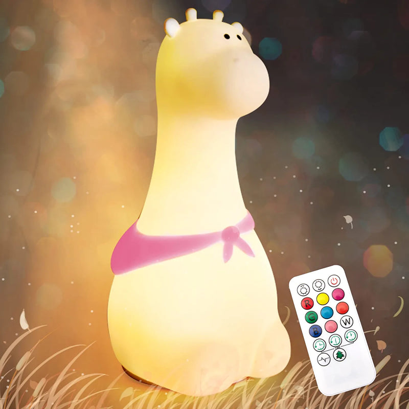 CHWARES Night Light for Kids, Cat Nursery Night Lights with Remote, 7 Color Kawaii Lamp, Room Decor, USB Rechargeable, Cute Lamp Gifts for Baby, Children, Toddlers, Teen Girls Home & Garden > Lighting > Night Lights & Ambient Lighting CHWARES 12-Giraffe  