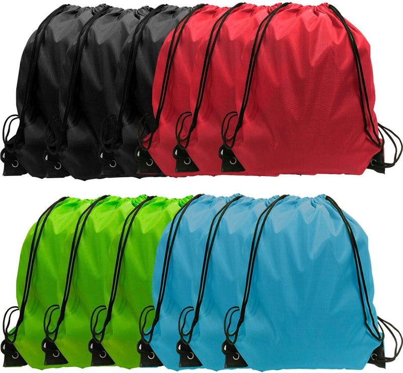 Drawstring Backpack Bulk Nylon Drawstring Bag String Backpack Bulk for Gym Party Trip School 12 Colors Home & Garden > Household Supplies > Storage & Organization GoodtoU 4 Colors 12 