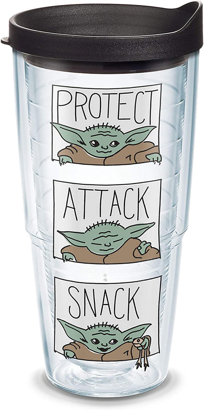 Tervis Triple Walled Star Wars - the Mandalorian Protect Attack Snack Insulated Tumbler Cup Keeps Drinks Cold & Hot, 20Oz - Stainless Steel, Stainless Steel Home & Garden > Kitchen & Dining > Tableware > Drinkware Tervis Classic 24oz 