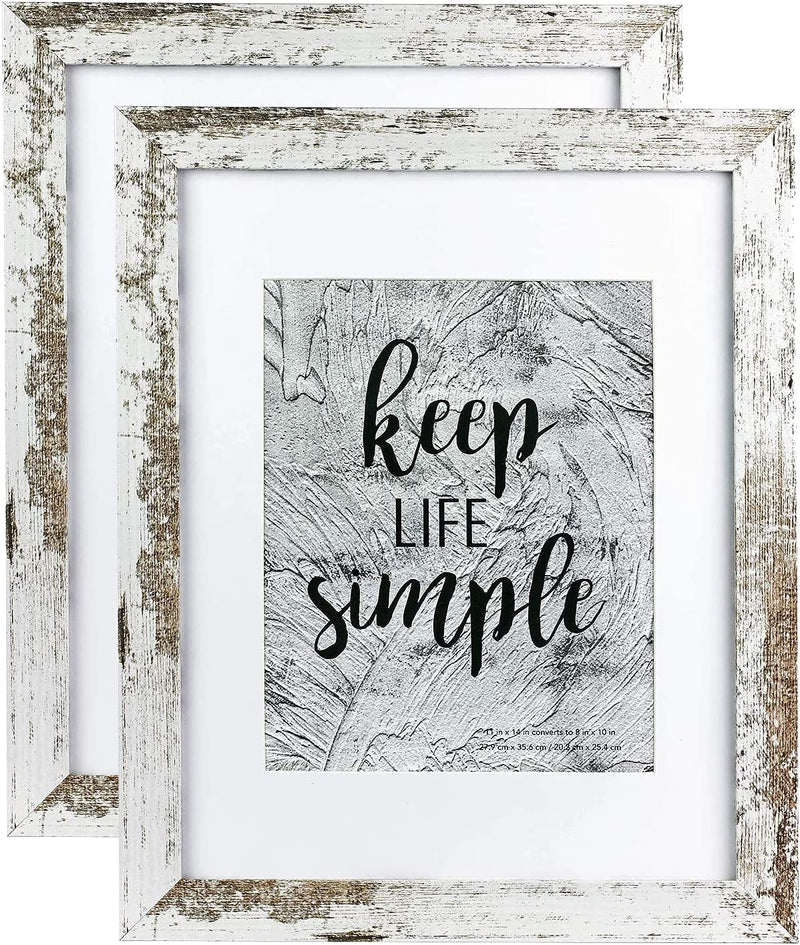 Kennethan 11X14 White Picture Frame - Made to Display Pictures 8X10 with Mat or 11X14 without Mat - Wide Molding - Wall Mounting Material Included… Home & Garden > Decor > Picture Frames kennethan Rotten White 11x14''-2p 