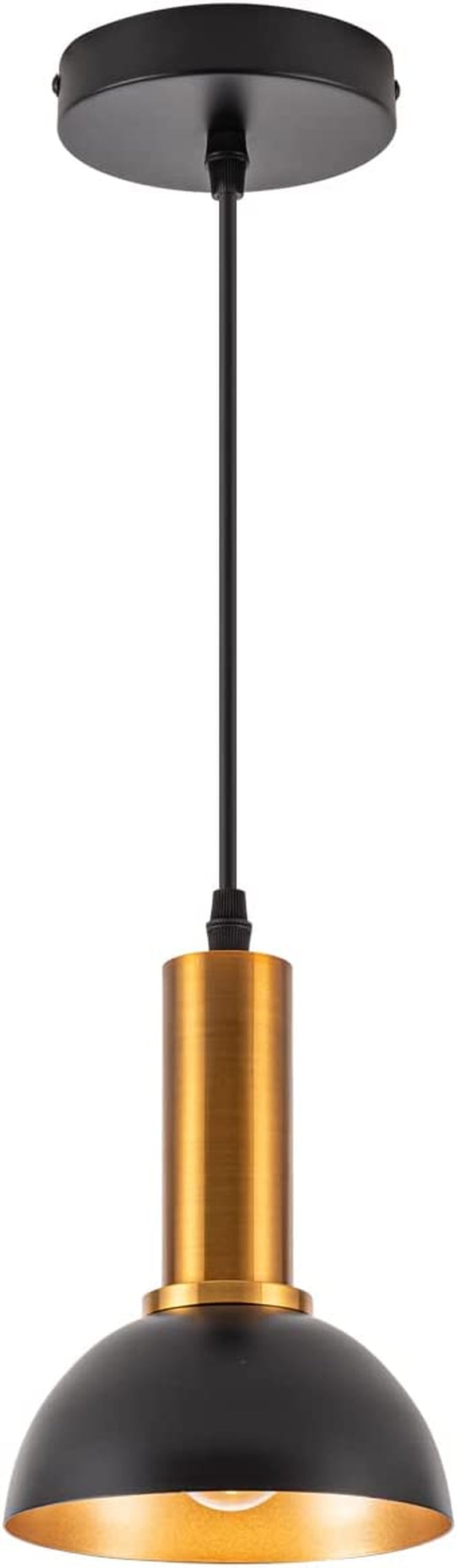 Black Gold Industrial Pendant Light Kitchen Island over Sink for Farmhouse Barn Dining Room Living Room Entryway, Hanging Lighting over Table Home & Garden > Lighting > Lighting Fixtures simigle 6 inches  