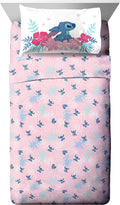 Jay Franco Disney Lilo & Stitch Paradise Dream Twin Sheet Set - 3 Piece Set Super Soft and Cozy Kid’S Bedding - Fade Resistant Microfiber Sheets (Official Disney Product) Home & Garden > Linens & Bedding > Bedding Jay Franco & Sons, Inc. Pink - Lilo & Stitch Full 