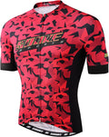 Souke Sports Men'S Cycling Bike Jersey Biking Shirts Short Sleeve Bicycle Clothing Zip Pocket Sporting Goods > Outdoor Recreation > Cycling > Cycling Apparel & Accessories Souke Sports Red X-Large 