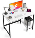Cubicubi Computer Home Office Desk, 63 Inch Small Desk Study Writing Table with Storage Shelves, Modern Simple PC Desk with Splice Board, Black/Brown Home & Garden > Household Supplies > Storage & Organization CubiCubi White 40 inch 